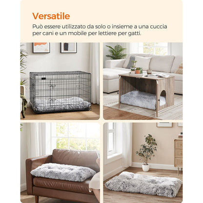 Cuscino per cani, Tappetino per cani, Peluche lungo, Imbottitura morbida, Lavabile in lavatrice, Feandrea, 1