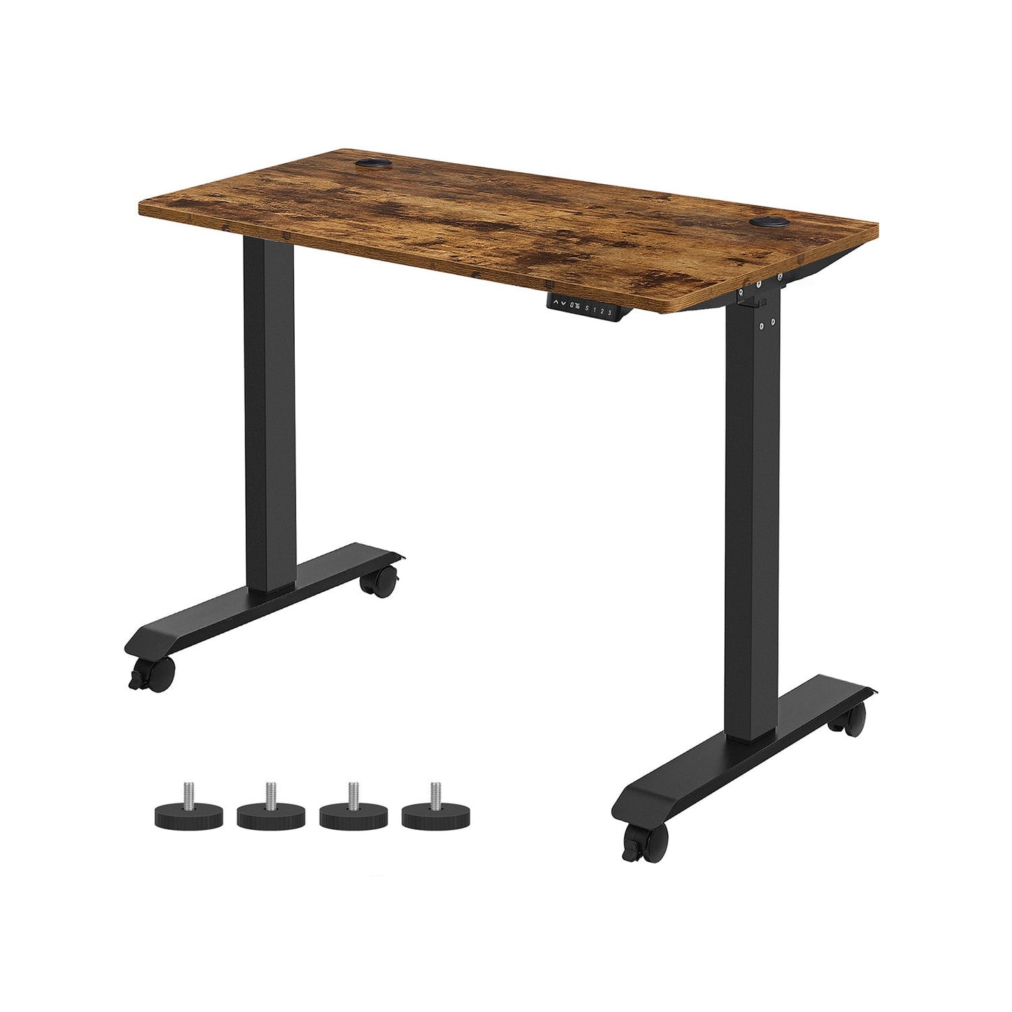 Scrivania Elettrica, Scrivania Regolabile in Altezza, Scrivania PC, 60x120cm, 3 altezze, Nero, Songmics, 1