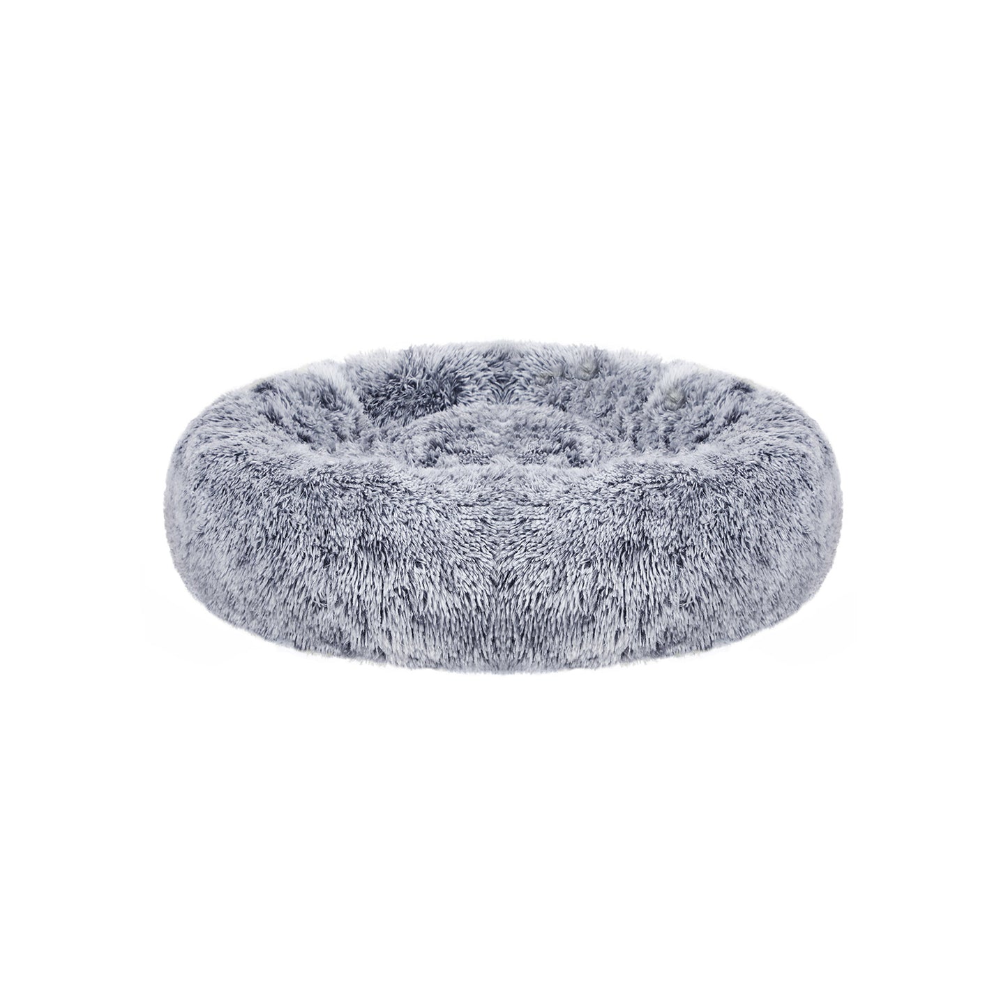 Letto per cani, Forma di ciambella, Morbido lettino per animali, copertura rimovibile, Lavabile, Grigio, Feandrea, 2