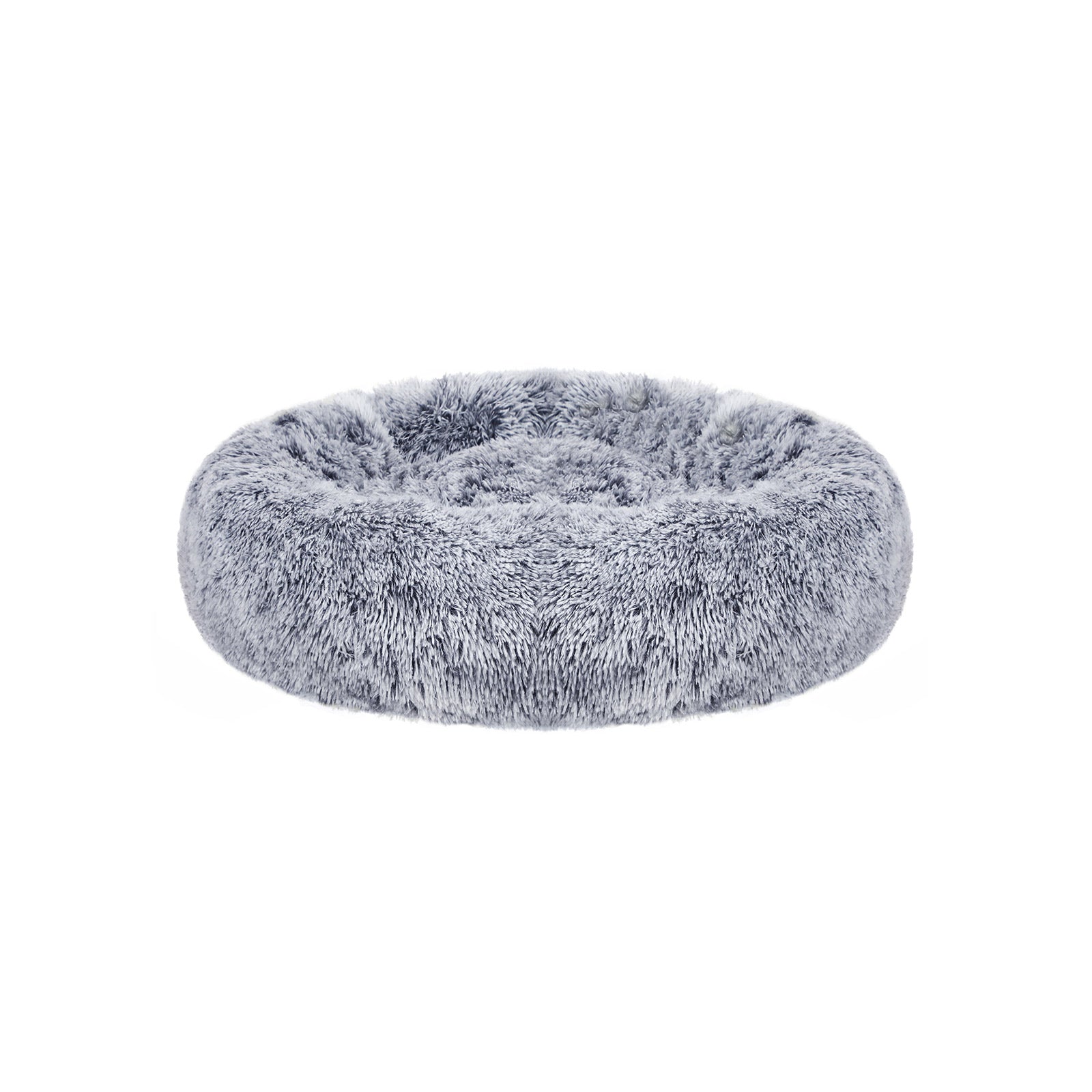 Letto per cani, Forma di ciambella, Morbido lettino per animali, copertura rimovibile, Lavabile, Grigio, Feandrea, 2