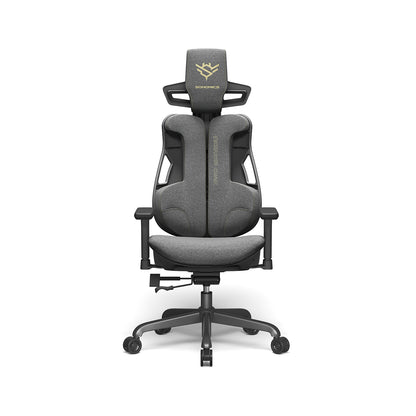 Poltrona Gaming, Sedia da Gaming, Sedia Ufficio Ergonomica, Sedia da Scrivania, Poggiatesta regolabile, Grigio, Songmics, 1