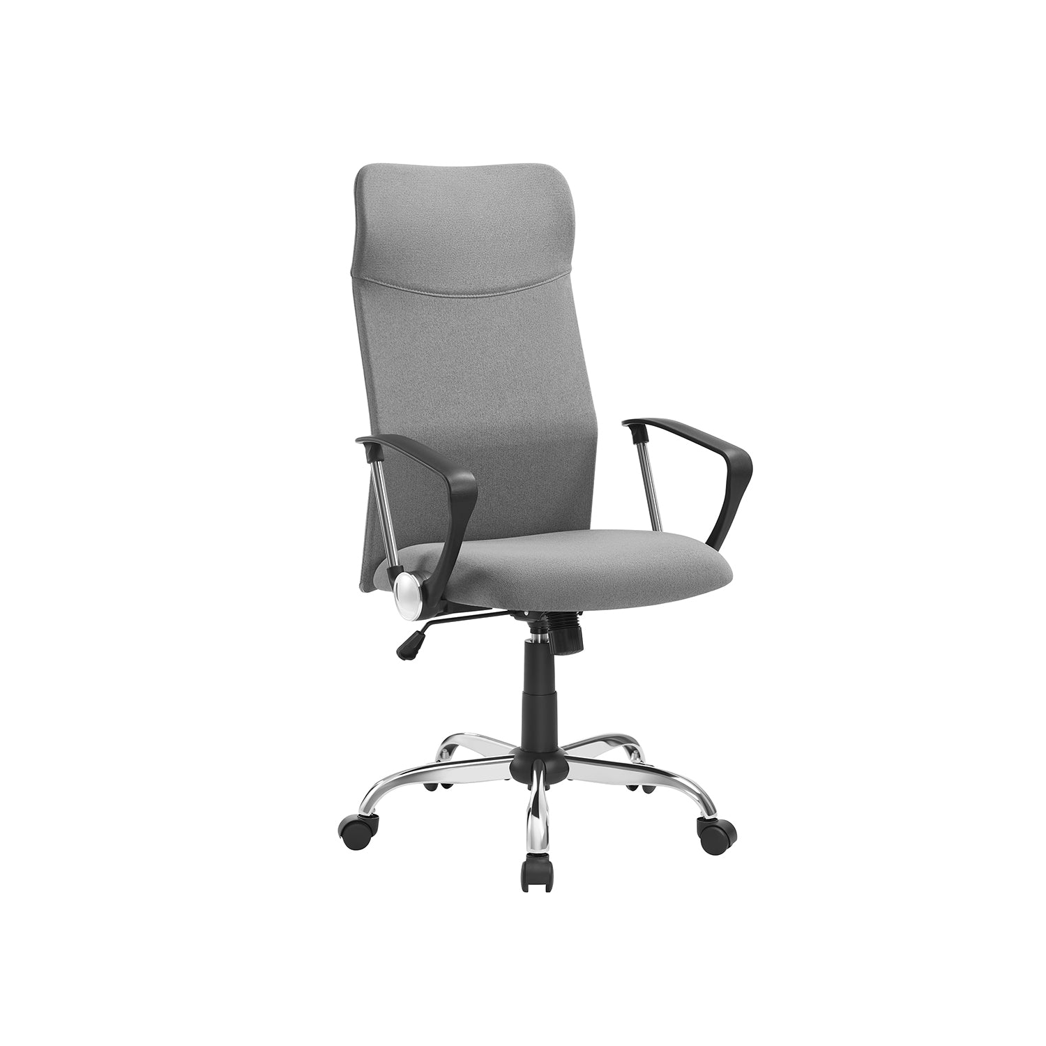 Sedia da Ufficio, Sedia da Scrivania, Ergonomica, Sedia Girevole, Regolabile in Altezza e Inclinabile, Grigio, Songmics, 1