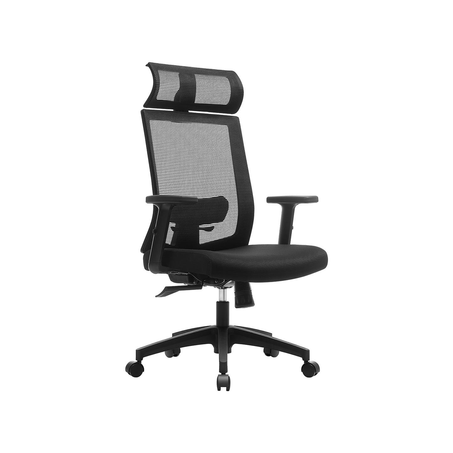 Sedia da Scrivania, Sedia Ufficio Ergonomica, Schienale Alto, Sedia Girevole, Schienale Regolabile, Supporto Lombare, Nero, Songmics, 1