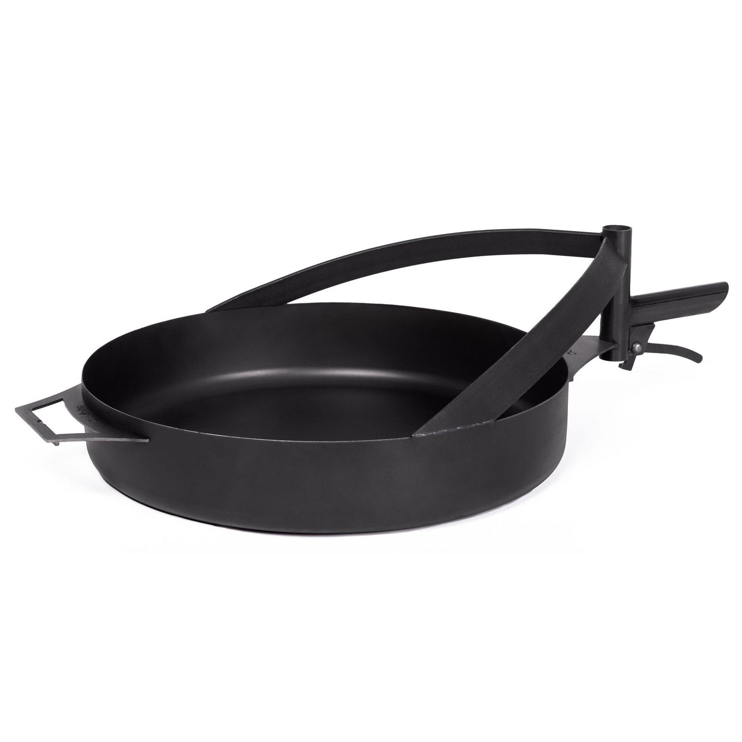 Padella con Manico per Ciotola Fuoco MONTANA X, Acciaio Naturale | Dia. 50 cm, Cook King - FATTO A MANO