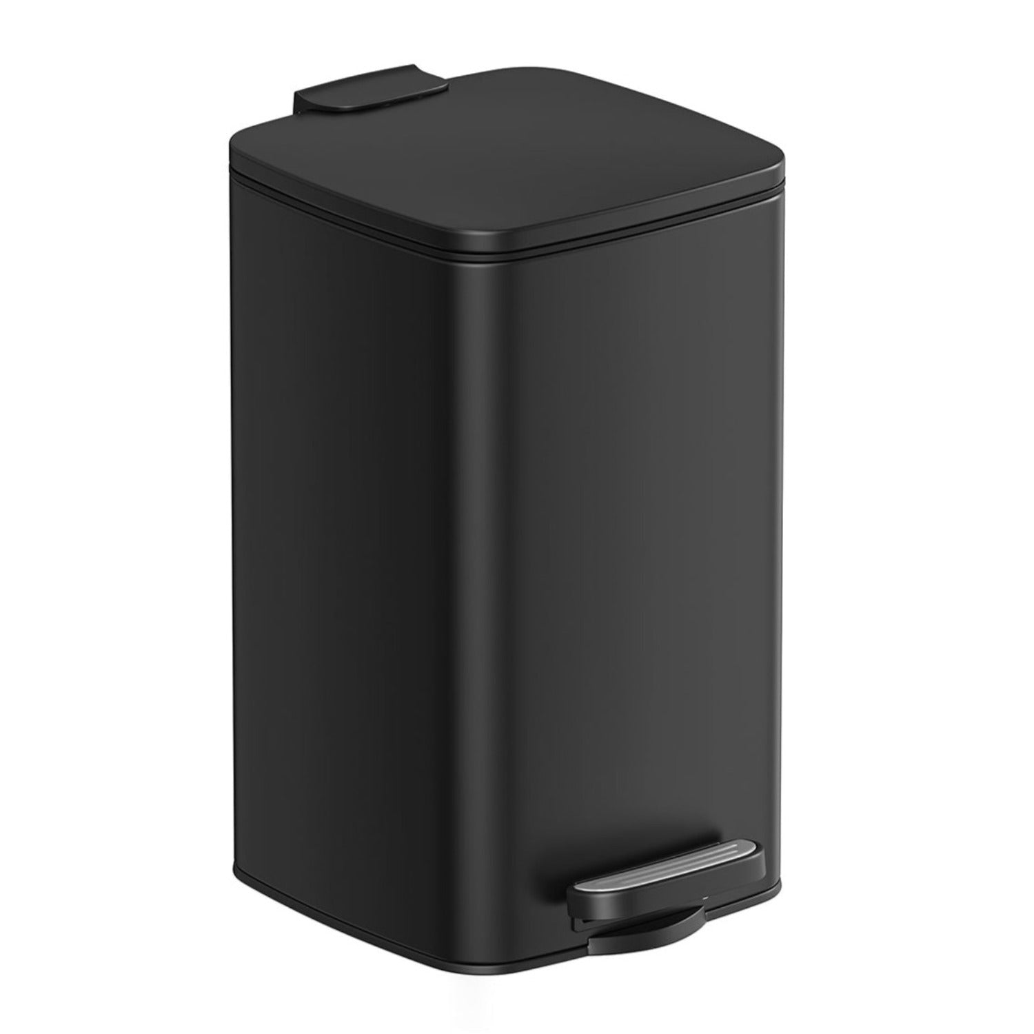 Pattumiera da cucina, Pattumiera da bagno, con coperchio, 8 litri, per piccoli spazi, chiusura ammortizzata, Songmics, 5