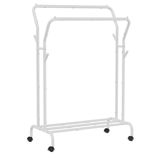 Rella Appendiabiti, Appendiabiti con Ruote, Stender Appendiabiti, 2 barrette di vestiti, SONGMICS, n