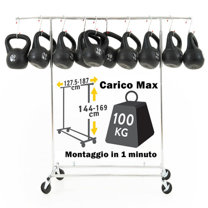 Rella Appendiabiti, Stender Appendiabiti, Appendiabiti con Ruote Professionale, Tatkraft Drogo, 9