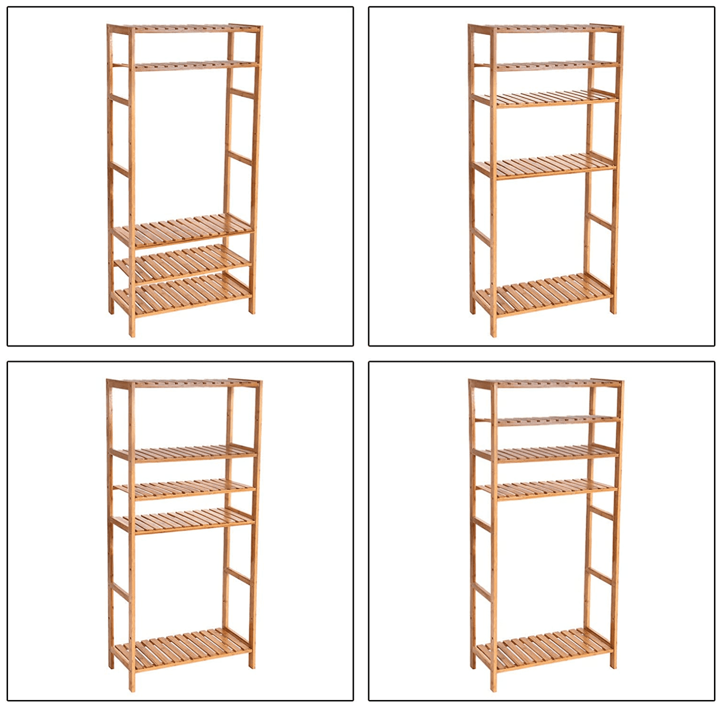 Scaffale portaoggetti in bambu, Songmics, 2