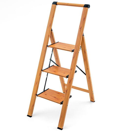 Scaletta Pieghevole a 3 Gradini Antiscivolo, Leggero e Robusto, Tatkraft Up