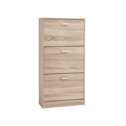 Scarpiera Salvaspazio, Scarpiera Armadio, 3 Piani Scaffale Portascarpe Cassettiera, Rovere, VASAGLE, 8
