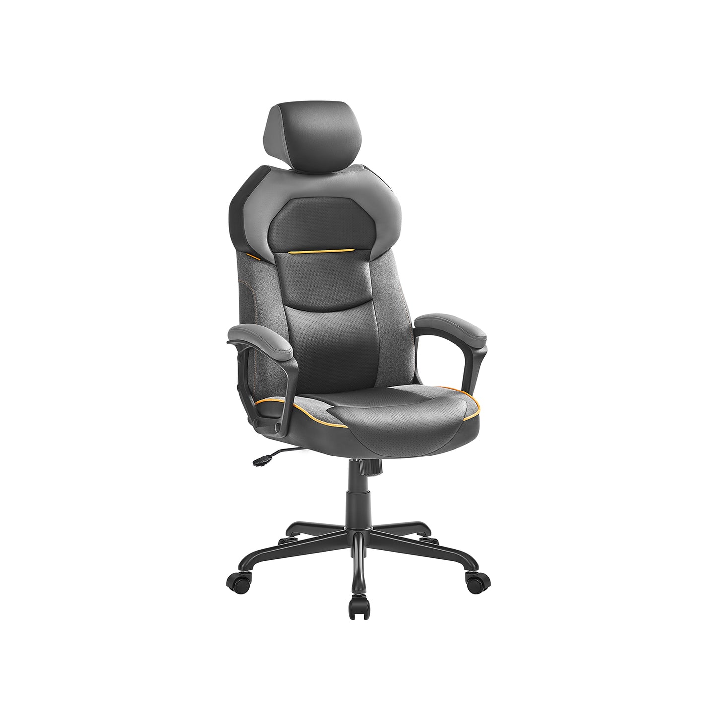 Sedia da ufficio, Sedia ergonomica, Sedia gaming, Cotone e lino, Poggiatesta regolabile, Braccioli imbottiti, Songmics, 7