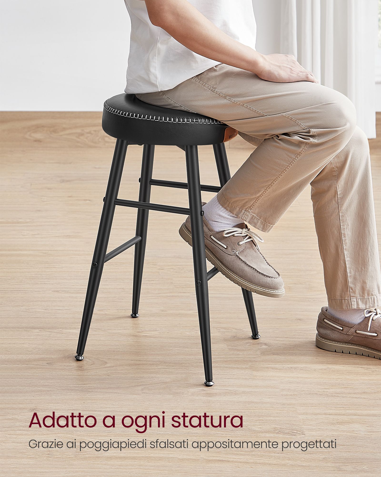 Sedie cucina, Sgabelli cucina, Sedie da bar, Set da 2 sgabelli alti da bar, PU con cucitura, Moderno, Sgabelli, 7