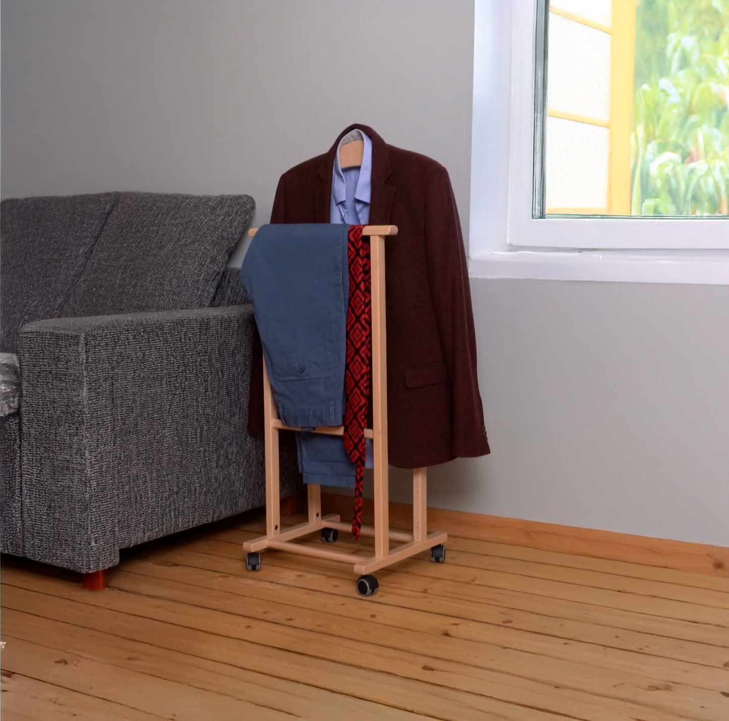 Servo Muto, su Ruote, Legno di Faggio, Servo Muto Moderno, per Uomo e Donna, ARIT ATRI, 1