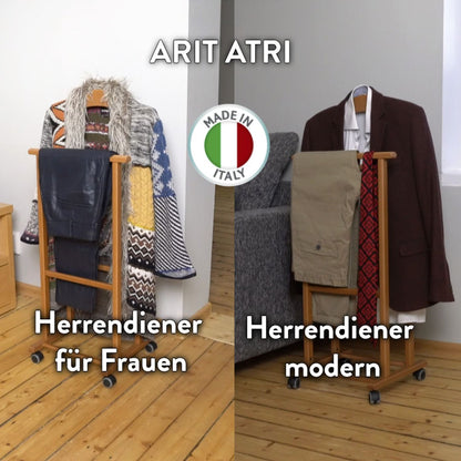 Servo Muto, su Ruote, Legno di Faggio, Servo Muto Moderno, per Uomo e Donna, ARIT ATRI, 8