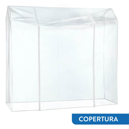 Stand Appendiabiti Professionale, con Copertura, Portata 130 kg, con Ruote, Acciaio Cromato, Tatkraft Didrik & Schild, 5