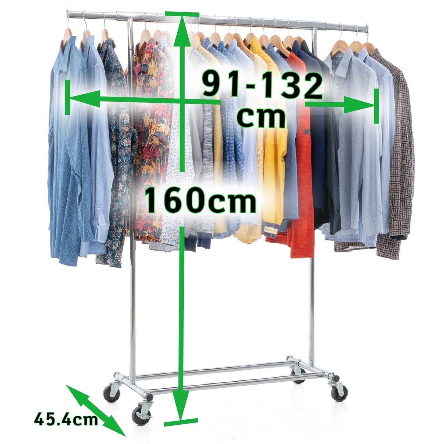 Stand Appendiabiti, Rella Appendiabiti, Appendiabiti con Ruote, Appendiabiti Robusto, Portata Max 90 kg, Tatkraft Danko, 3
