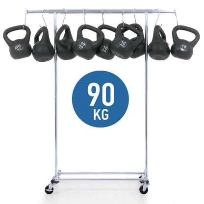Stand Appendiabiti, Rella Appendiabiti, Appendiabiti con Ruote, Appendiabiti Robusto, Portata Max 90 kg, Tatkraft Danko, 4