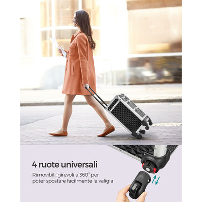 Valigetta trucchi, Trolley per cosmetici, Valigia Porta Trucchi, Trolley Make Up, Beauty Case da Viaggio, Songmics, 6