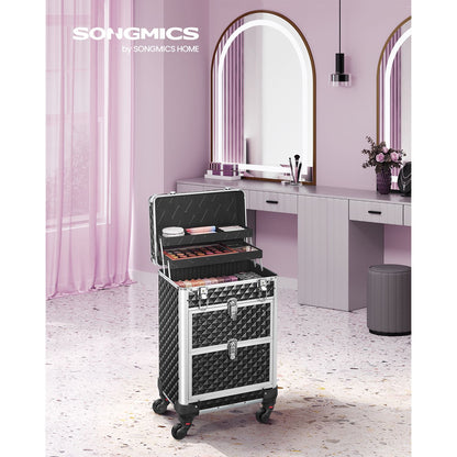 Valigetta trucchi, Trolley per cosmetici, Valigia Porta Trucchi, Trolley Make Up, Beauty Case da Viaggio, Songmics, 7