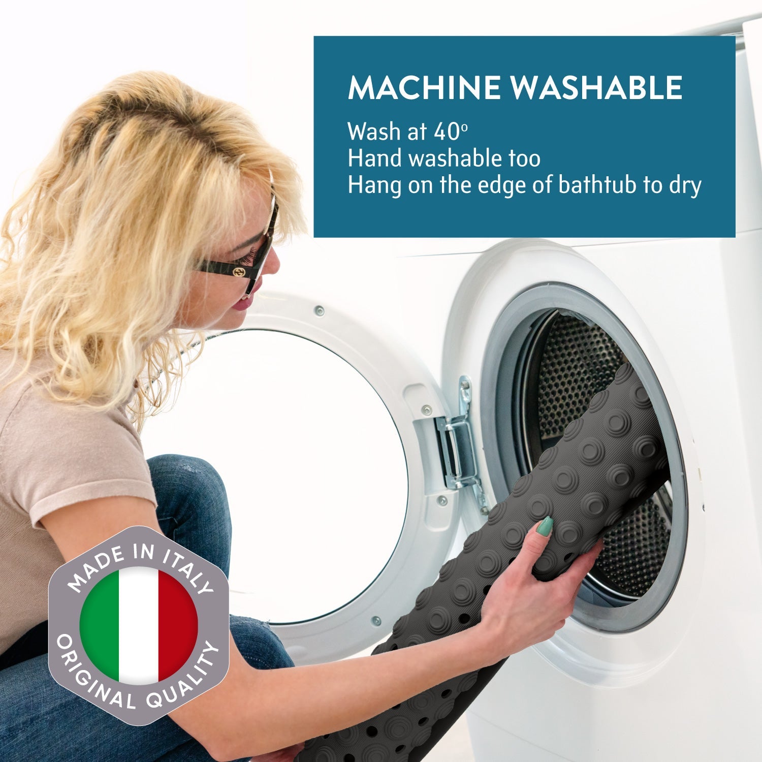 Surwin Tappetino da Doccia Antiscivolo, Moderno Semplice Tappetino da Bagno in Luffa PVC Morbida Tappeto Antiscivolo con Scarico Lavabile Asciugatura Surwin Tappetino da Doccia Antiscivolo, Moderno Semplice Tappetino da Bagno in Luffa PVC Morbida Tappeto Antiscivolo con Scarico Lavabile Asciugatura
