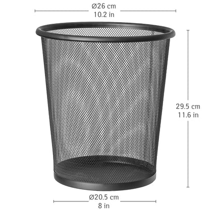 art moon Mesh - Cestino per Carta in Rete, Pattumiera da Ufficio Design, 12 L, Acciaio, A29.5 cm, Ø20.5 - Ø26 cm