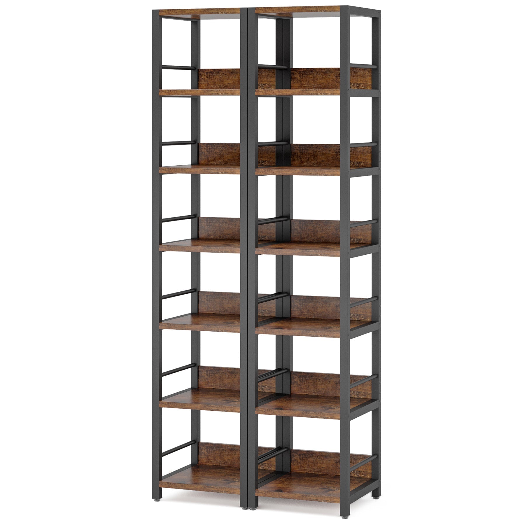 Tribesigns, scaffale angolare a 6 livelli, libreria stretto, alto 175 cm, 6