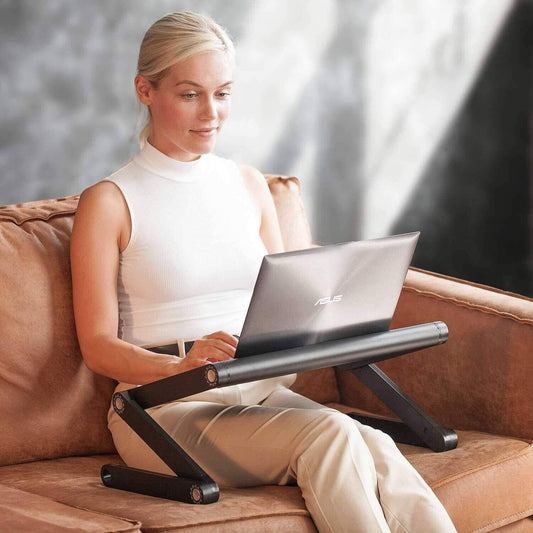Scrivania ergonomica per laptop, tavolino pc, WonderWorker Nobel