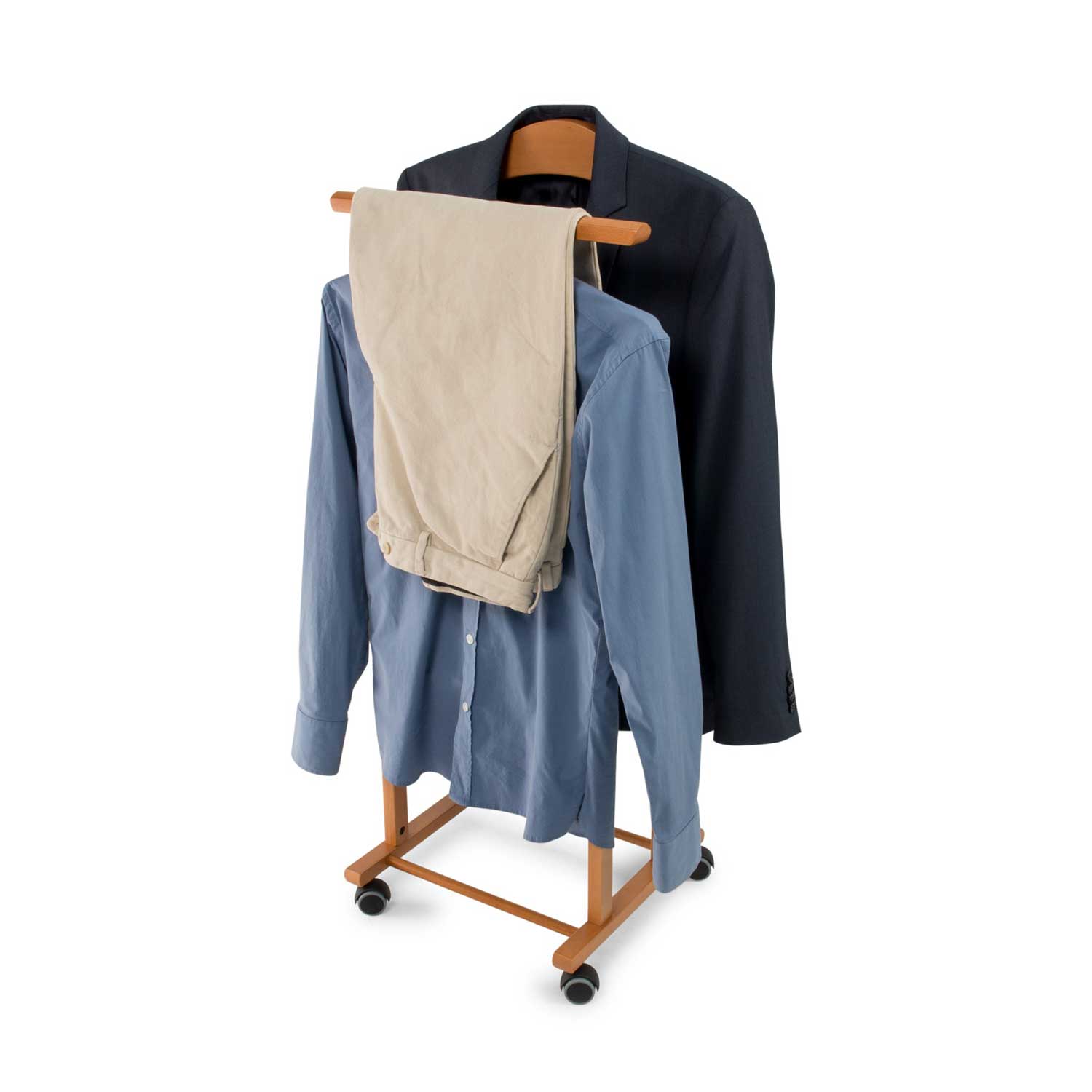 Servomuto, Indossatore TRENDY, Composto da 2 gruccie e 1 portapantaloni, piedini in gomma alla base, ARIT, 1