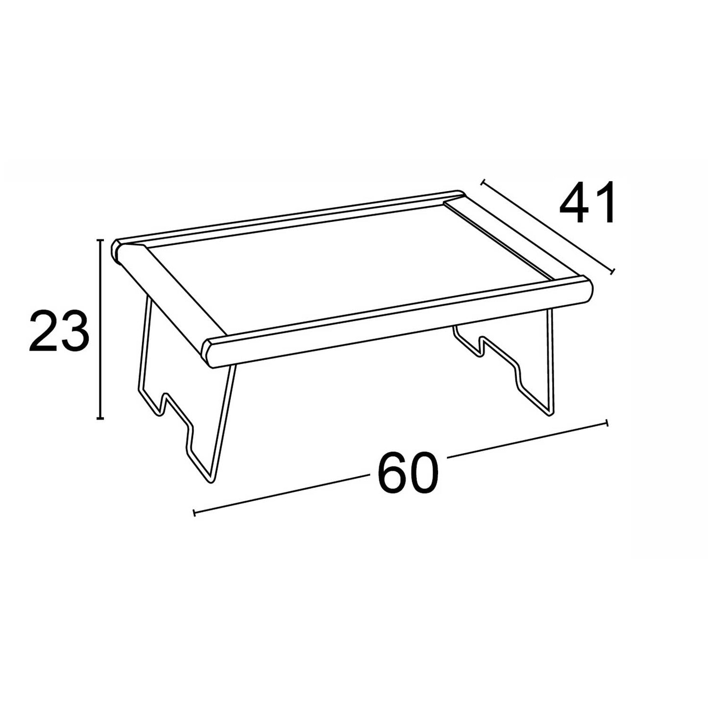 ARIT - Carrello di servizio MELFO, vassoio da letto, piano laminato, struttura in faggio massiccio, colore ciliegio, 3
