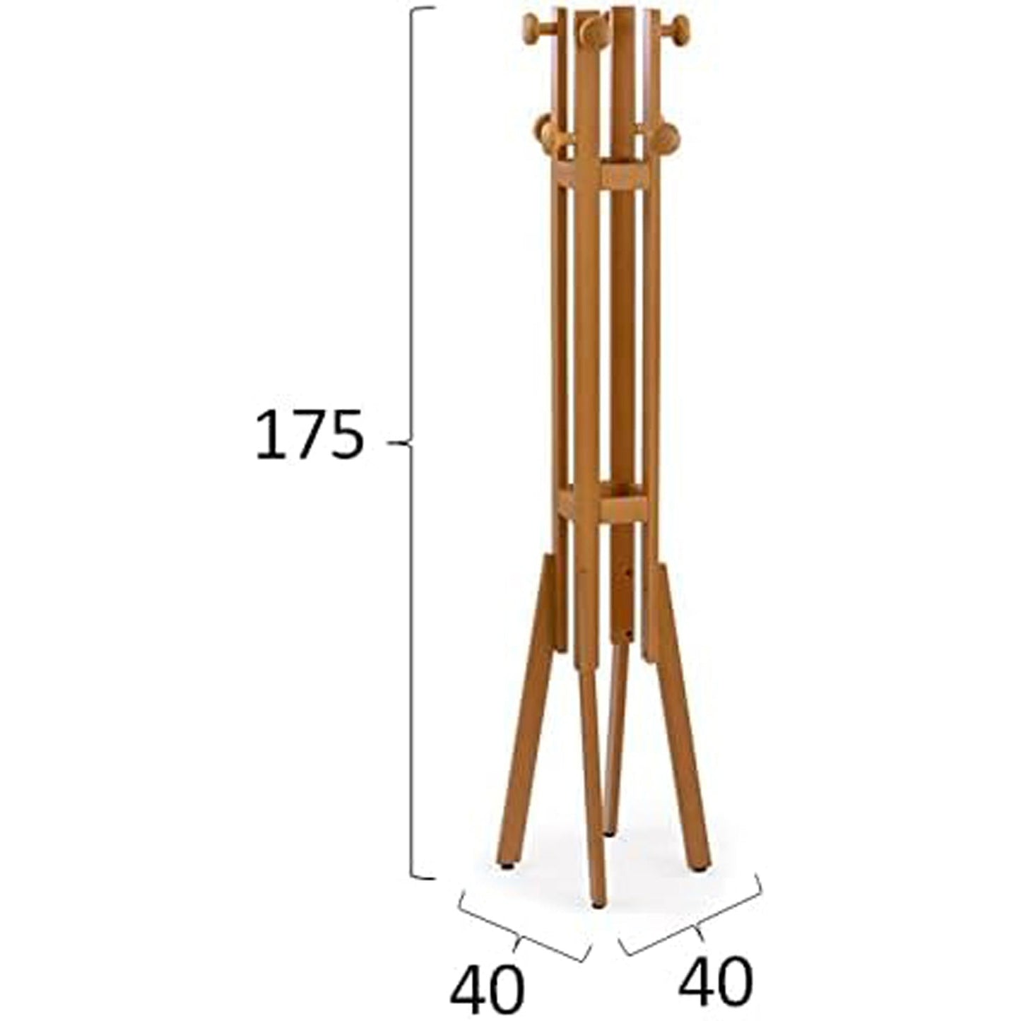 Appendiabiti legno finitura ciliegio ar it il cuore del legno, Arit Alba, 1