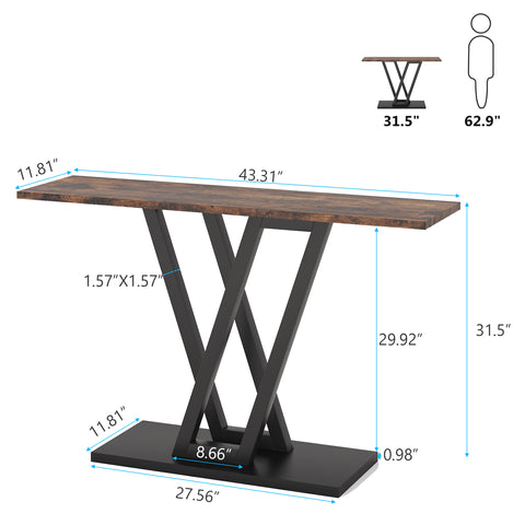 Tribesigns, tavolo consolle ingresso, moderno, struttura metallica, stabile, 5
