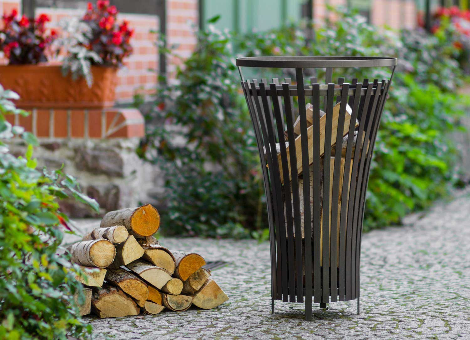Braciere -  braciere all'aperto. Braciere giardino, braciere da esterno I Finitura di qualità, prodotto in EU, «FLAME»