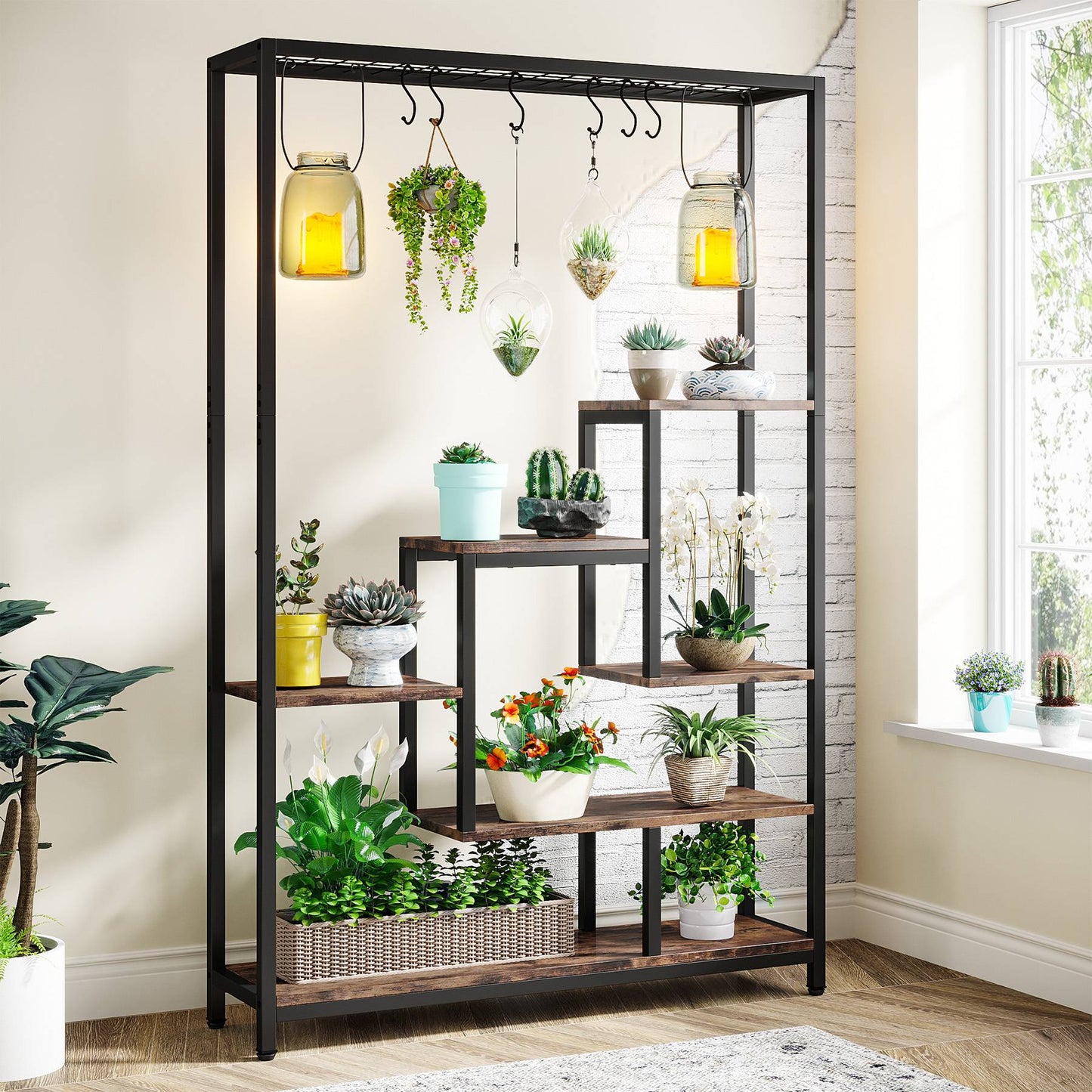 Tribesigns, supporto per piante da interno a 5 livelli, 180 cm