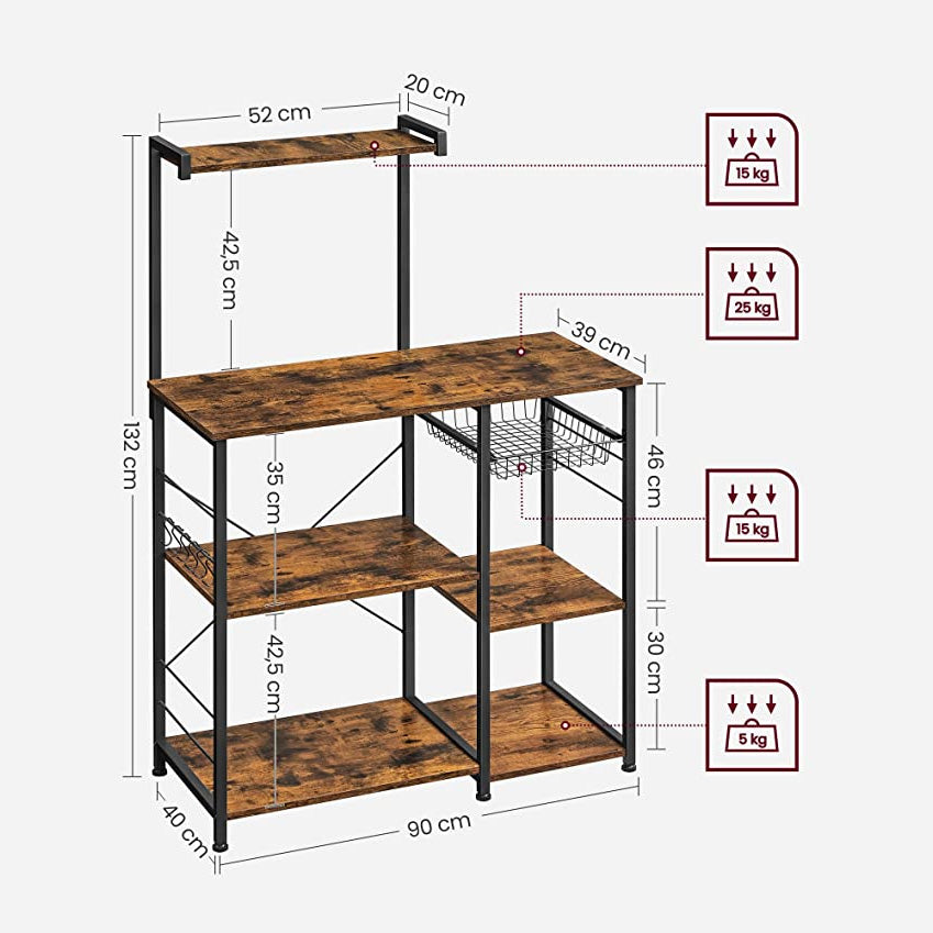 Vasagle, scaffale da cucina