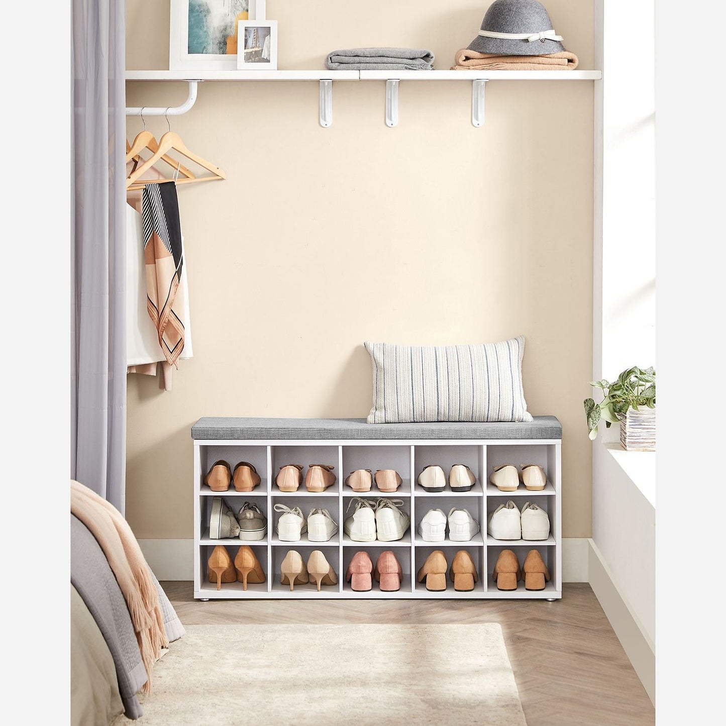 Vasagle, panca per scarpe con 15 soggetti, 1