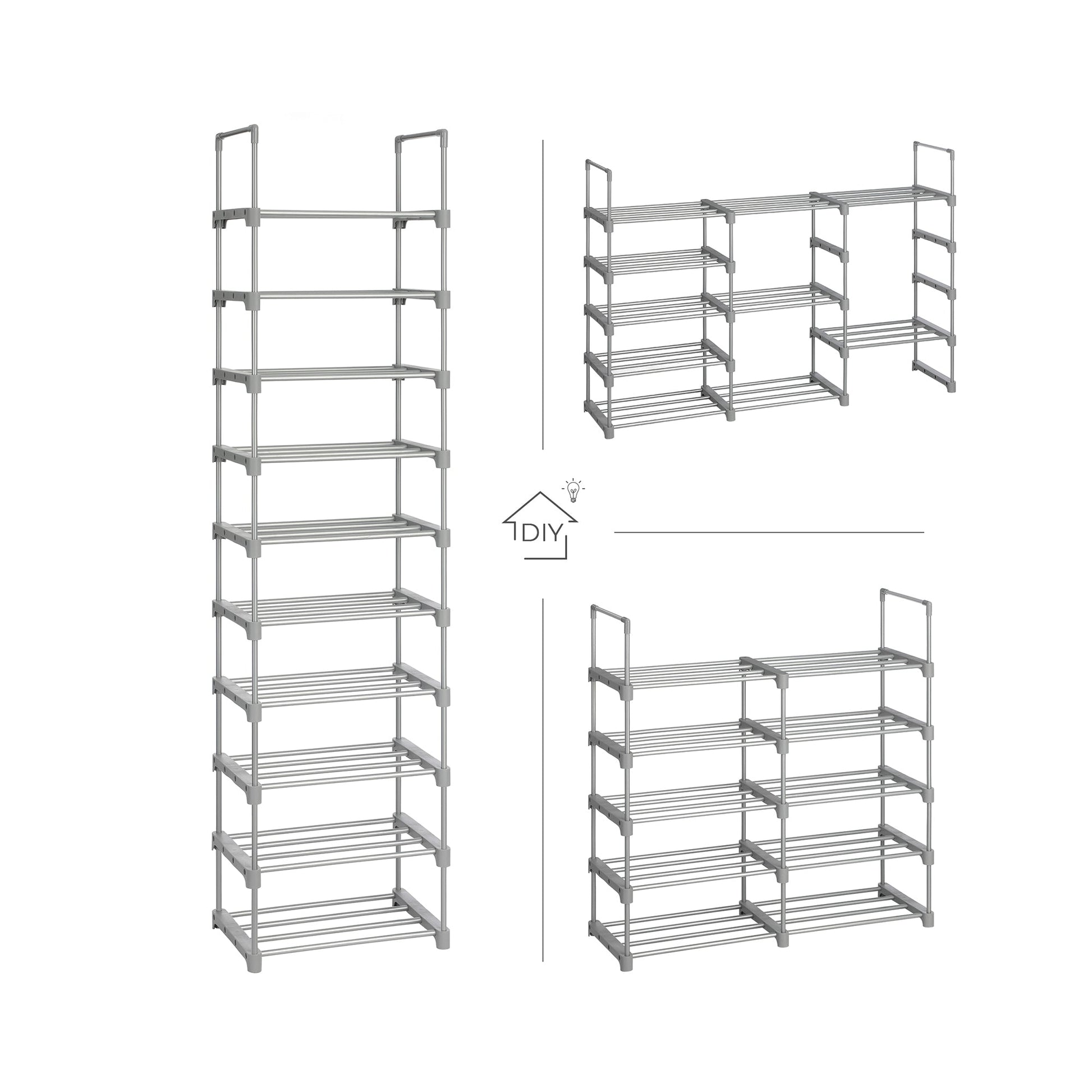 Songmics, scaffale per scarpe a 10 livelli