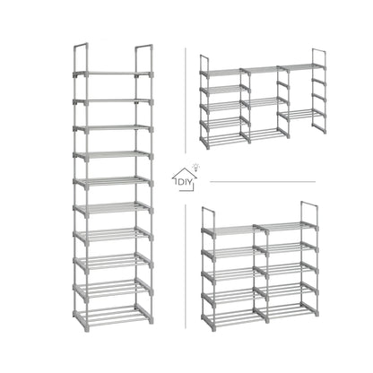 Songmics, scaffale per scarpe a 10 livelli