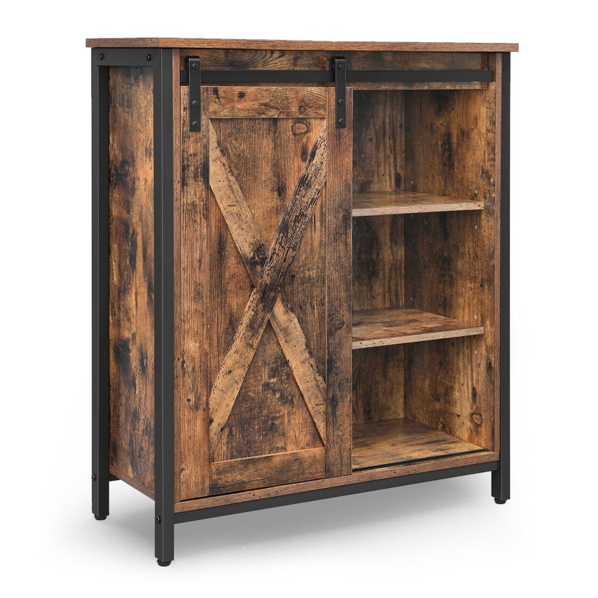 Credenza con scomparti aperti, mobile legno, credenza legno vintage, Vasagle, 1