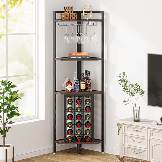 Portabottiglie Vino, Scaffale Angolare, 18 Bottiglie, Tribesigns, 6