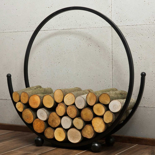 Portalegna «SPIRAL» 80cm, Portalegna da interno, da esterno. Finitura di qualita, prodotto in EU
