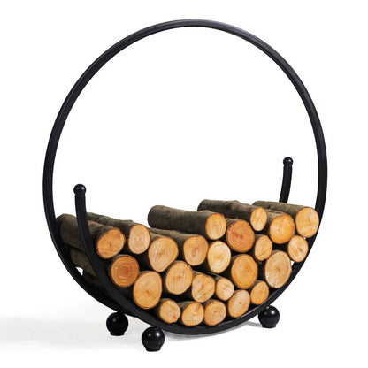 Cook King - Portalegna «SPIRAL» 80cm, Portalegna da esterno, da interno. Finitura di qualita, prodotto in EU