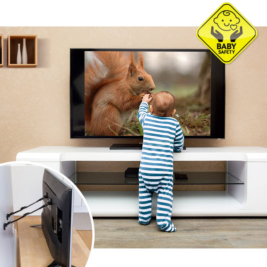 Lacci di Sicurezza per Supporti TV, Antiribaltamento TV, Safety Straps per Bambini Anti-Ribaltamento, Tatkraft Protect, 2