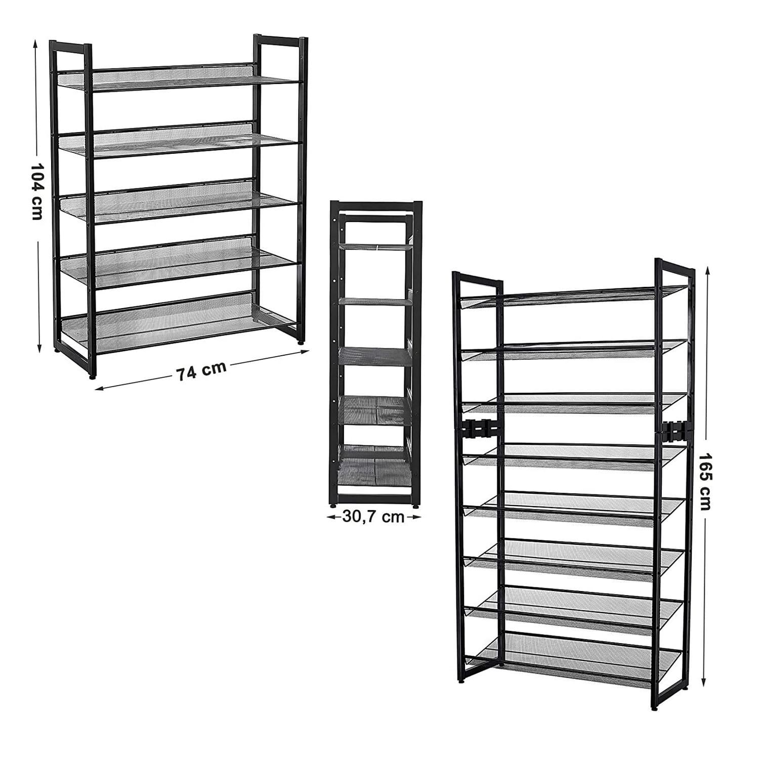 Scarpiera, Acquistare Ora, Scaffali per scarpe, Struttura in metallo, Porta scarpe, SOGMICS, 6