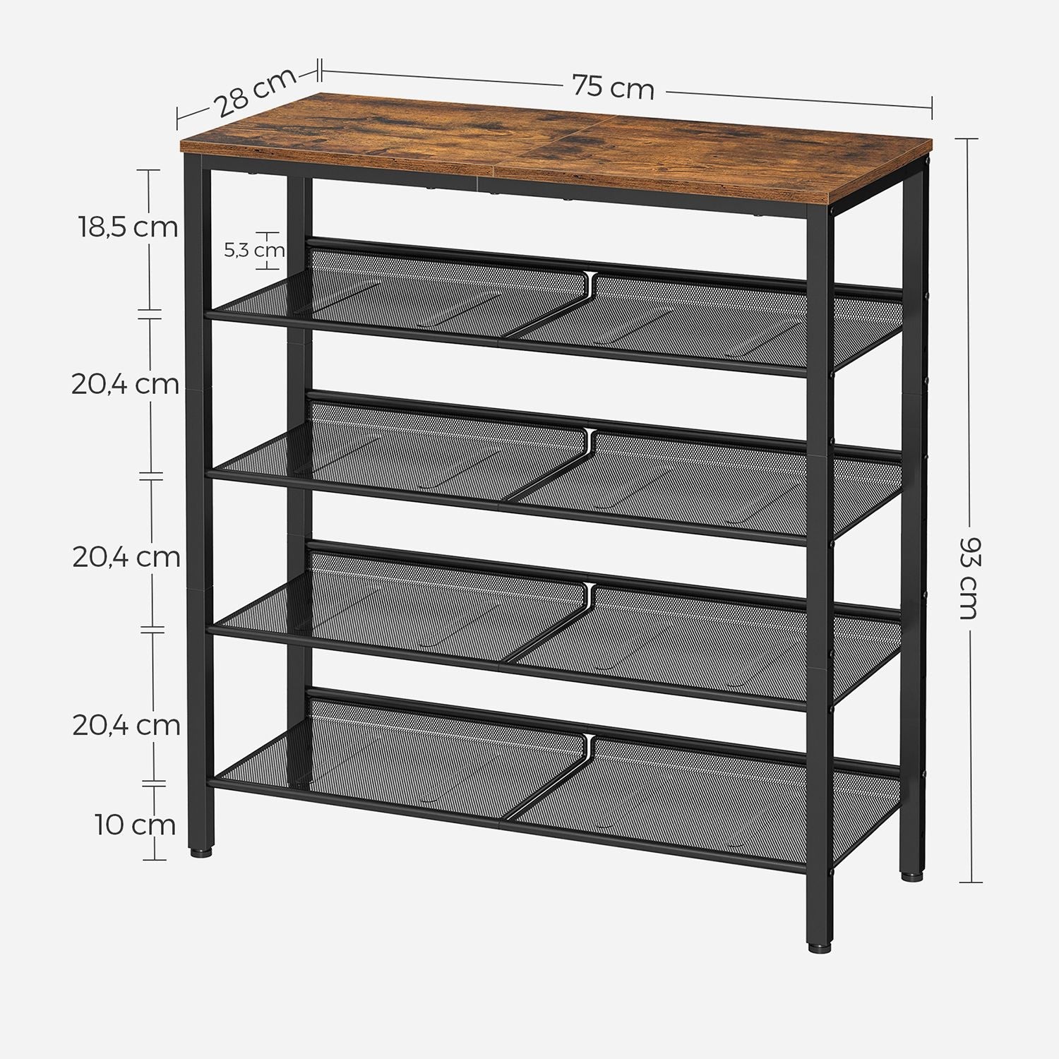 VASAGLE - Scarpiera, Scarpiera ingresso, panca scarpiera, scarpiera design, scarpiera da interno, A93XL75XP28 cm