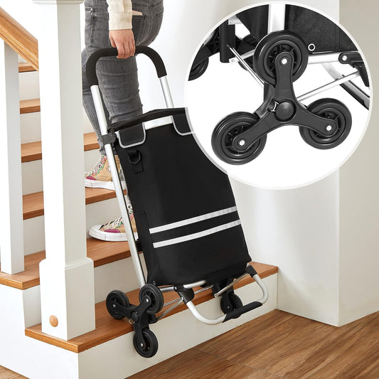 Carrello della spesa, Carrello portaspesa, Carrello spesa, Saliscale, Borsa termica, borsa spesa con ruote, Songmics