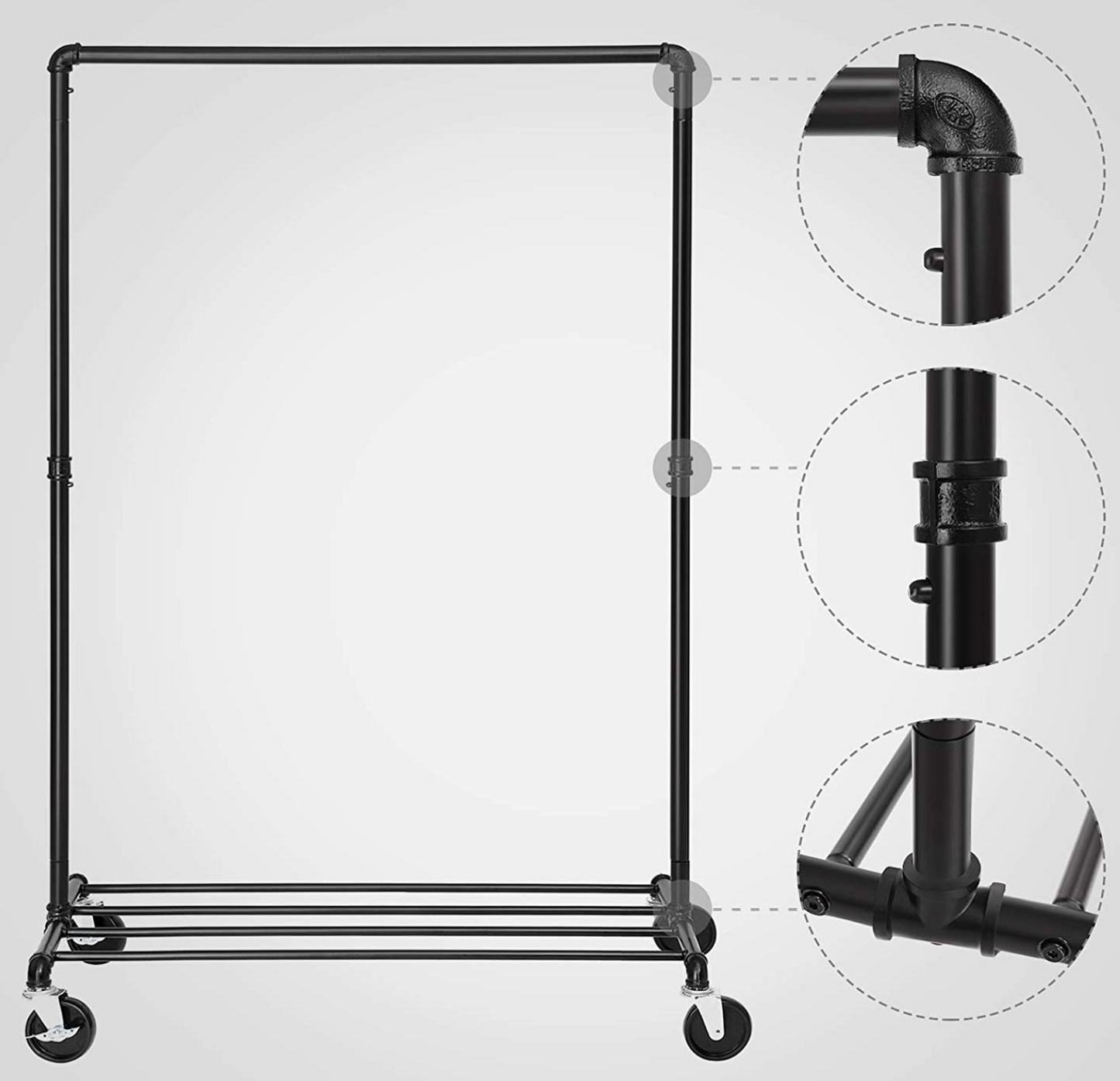 Songmics, appendiabiti a tubo industriale, 1