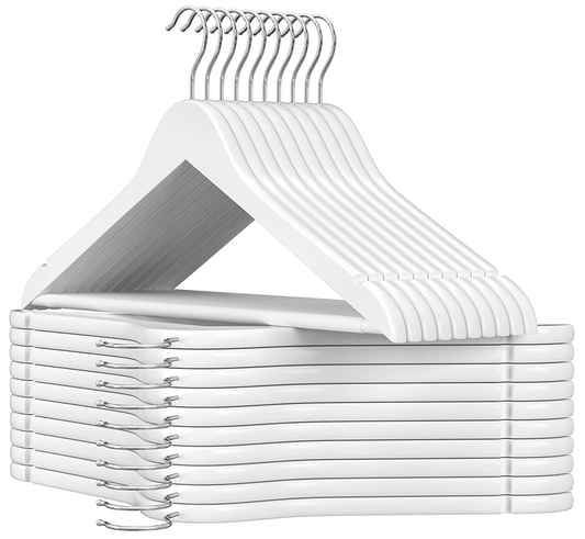 HOUSE DAY Confezione da 50 grucce in plastica bianche con HOUSE DAY Confezione da 50 grucce in plastica bianche con