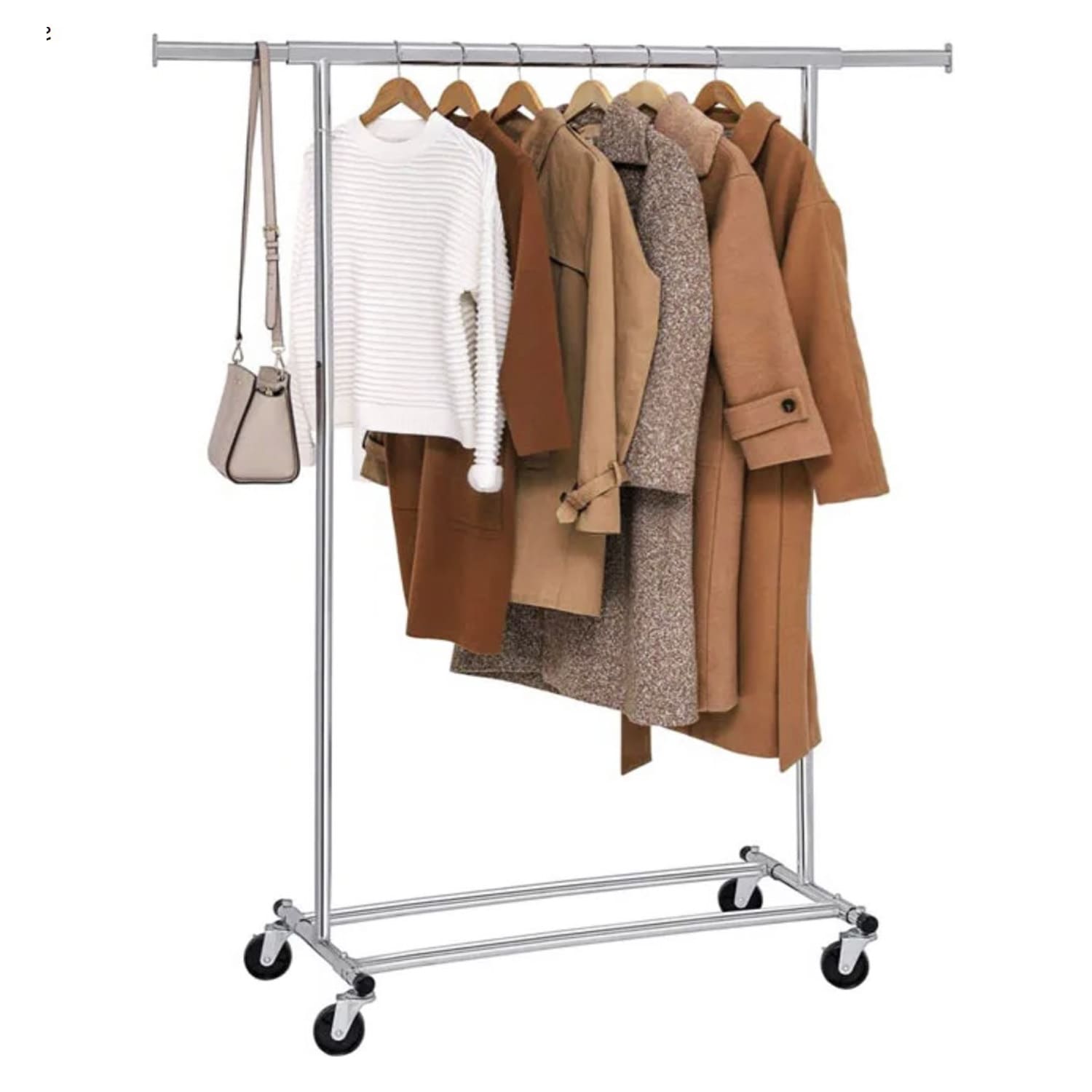 Stand Appendiabiti, Rella Appendiabiti, Appendiabiti con Ruote, Portata 90 kg, Pieghevole, SONGMICS, 7