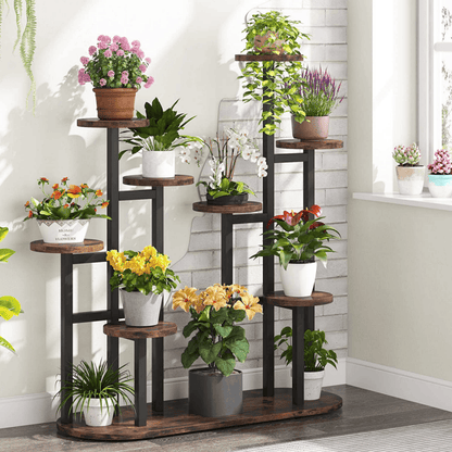Supporto per piante da interno, 11 ripiani in vaso per piante in vaso, supporto per piante alto, per fioriere